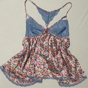 Victoria's Secret Blue Floral Chemise